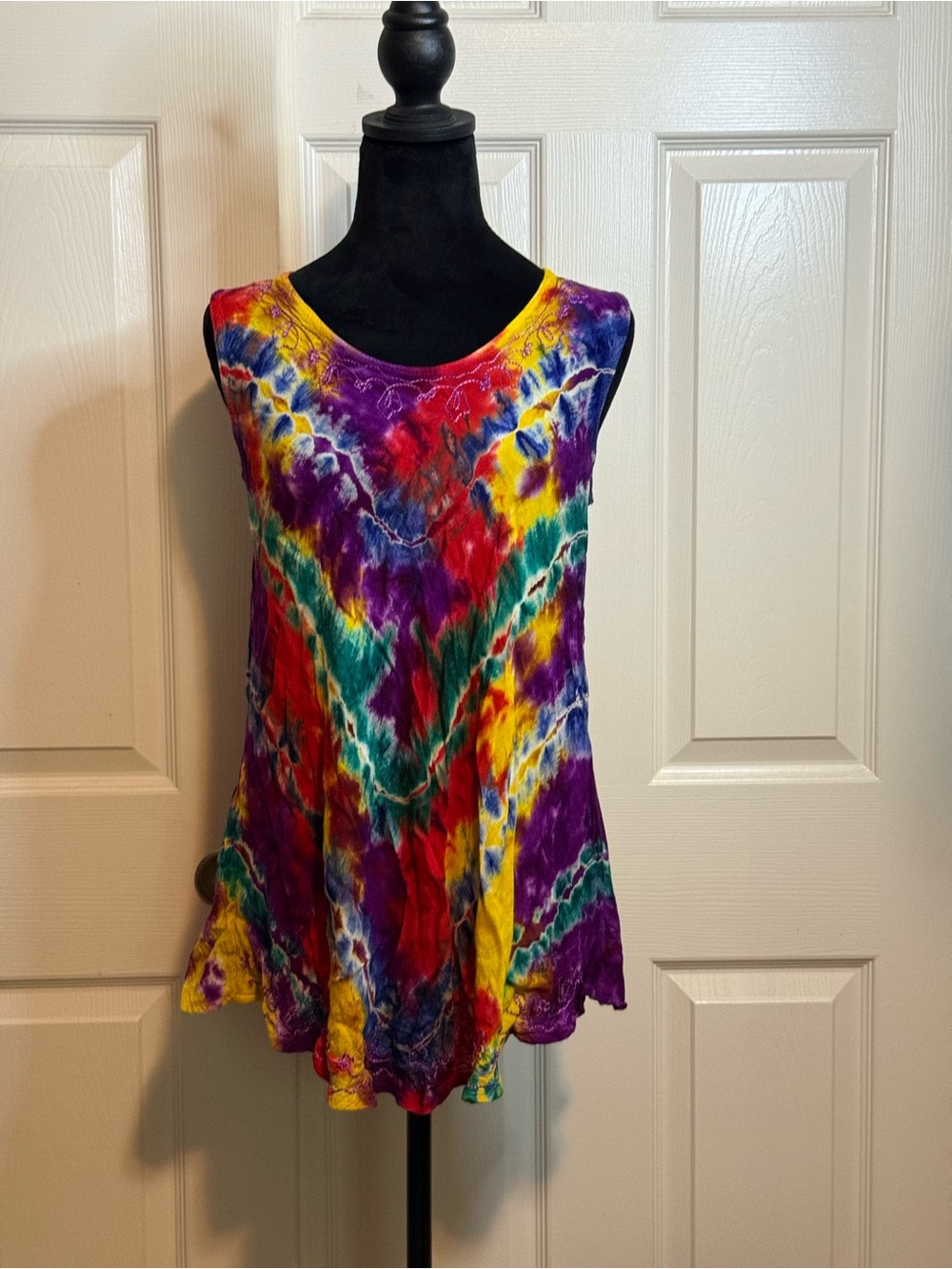 India Boutique Multicolor Tie-Dye Sleeveless Tank Top